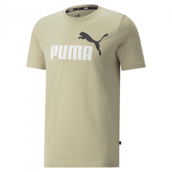 Puma ESS+ 2 Col Logo Tee Herren T-Shirt 586759 (Beige 64)