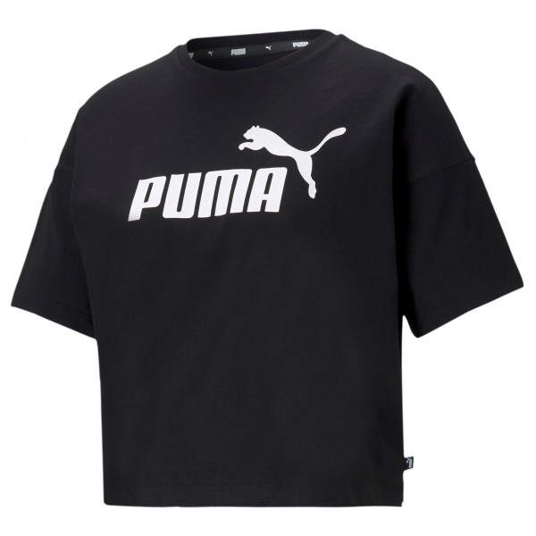 Puma ESS Croped Logo Tee Damen T-Shirt 586866 (Schwarz 01)