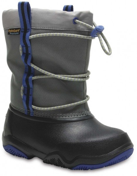 Crocs Swiftwater waterproof boot Kinder Stiefel (black/blue jean)