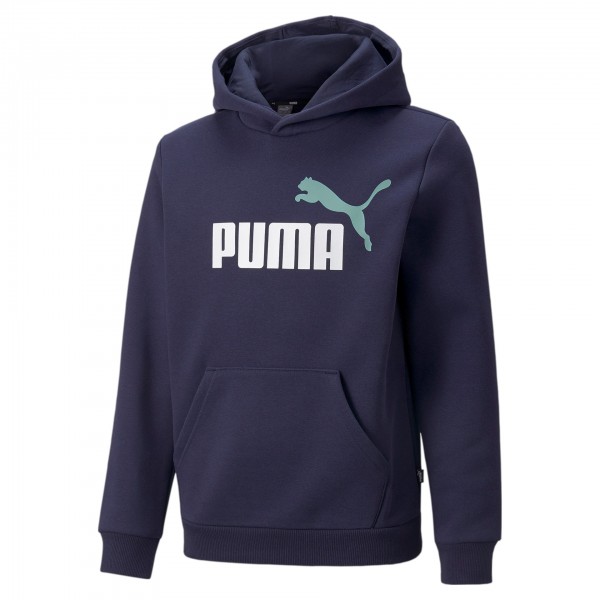 Puma Ess+ 2 Col Big Logo FL B Kinder Hoodie 586987 (Blau 96)
