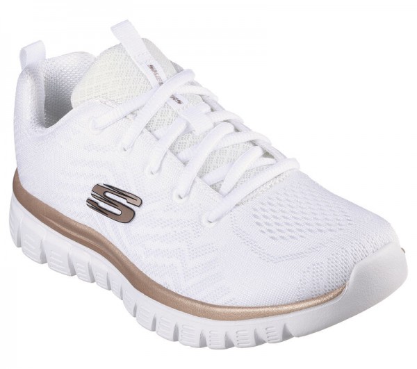 Skechers Graceful - Get Connected Damen Sneaker 12615 (Weiß-WTRG)