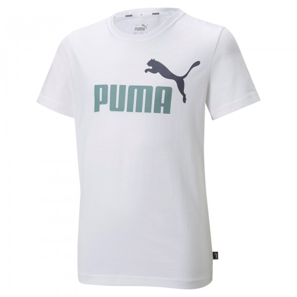 Puma Ess+ Col Logo Tee B Kinder T-Shirt 586985 (Weiß 83)