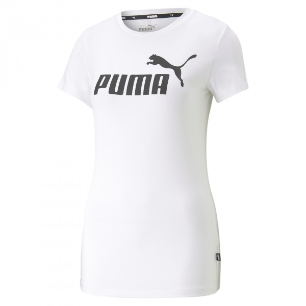 Puma ESS Slim Logo Damen T-Shirt 673697 (Weiß 02)
