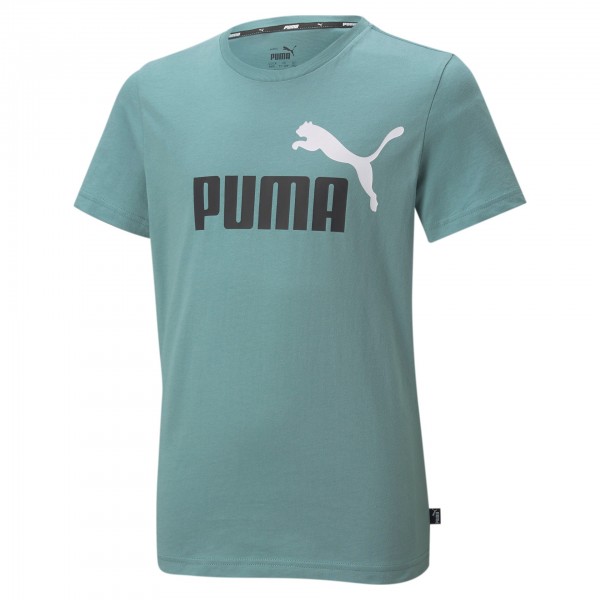 Puma Ess+ Col Logo Tee B Kinder T-Shirt 586985 (Blau 50)