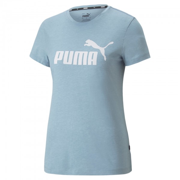 Puma ESS Logo Heather Tee Damen T-Shirt 586876 (Blau 79)