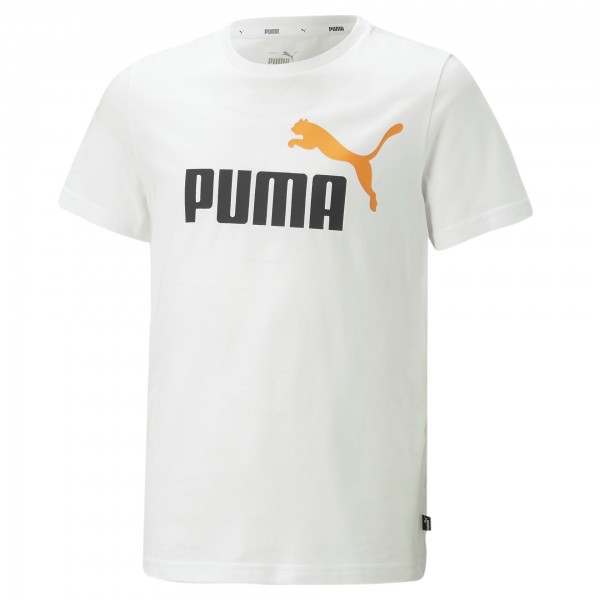 Puma Ess+ Col Logo Tee B Kinder T-Shirt 586985 (Weiß 59)