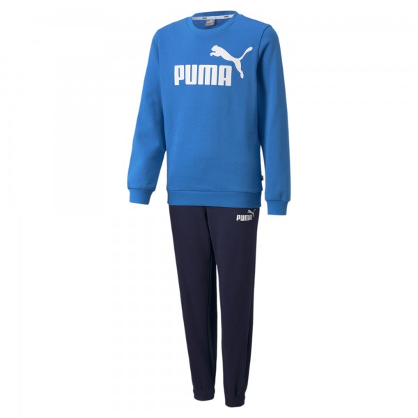 Puma Ess Logo Sweat Suit FL B Kinder Trainingsanzug 582119 (Blau 63)