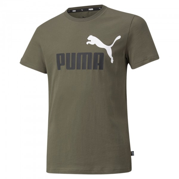 Puma Ess+ Col Logo Tee B Kinder T-Shirt 586985 (Grün 44)