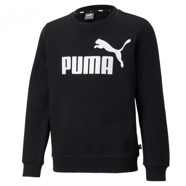 Puma ESS BIG LOGO CREW FL Kinder Pullover 586963 (Schwarz 01)