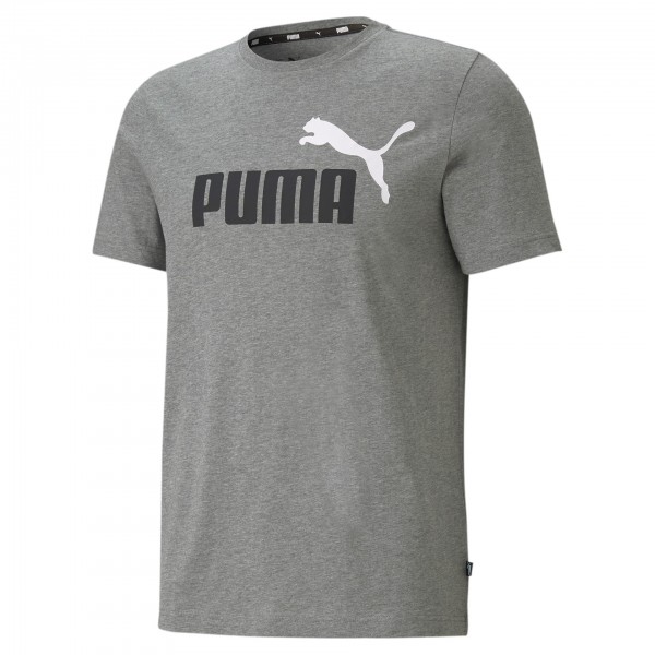 Puma ESS+ 2 Col Logo Tee Herren T-Shirt 586759 (Grau 03)