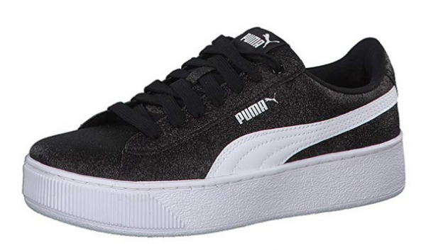 Puma Vikky Platform Glitz Jr Kinder Sneaker 366856 (black-white 02)
