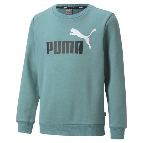 Puma ESS + 2 Col Big Logo Crew FL B Kinder Sweatshirt 586986 (Blau 50)