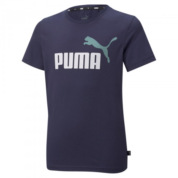 Puma Ess+ Col Logo Tee B Kinder T-Shirt 586985 (Blau 96)