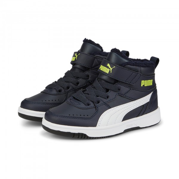 Puma Rebound Joy Fur PS Kinder Sneaker 375479 (Blau 07)