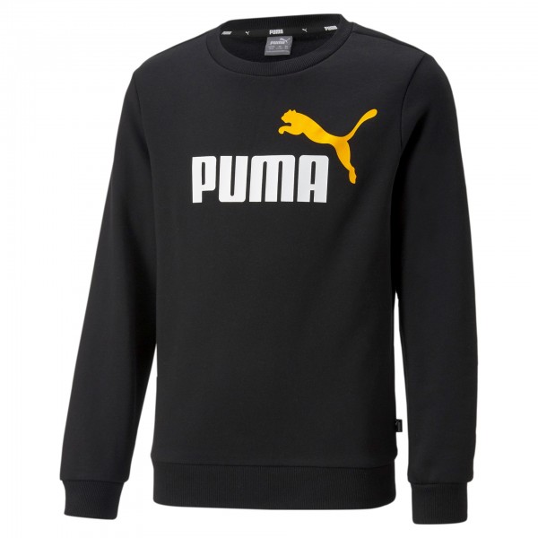 Puma ESS + 2 Col Big Logo Crew FL B Kinder Sweatshirt 586986 (Schwarz 54)