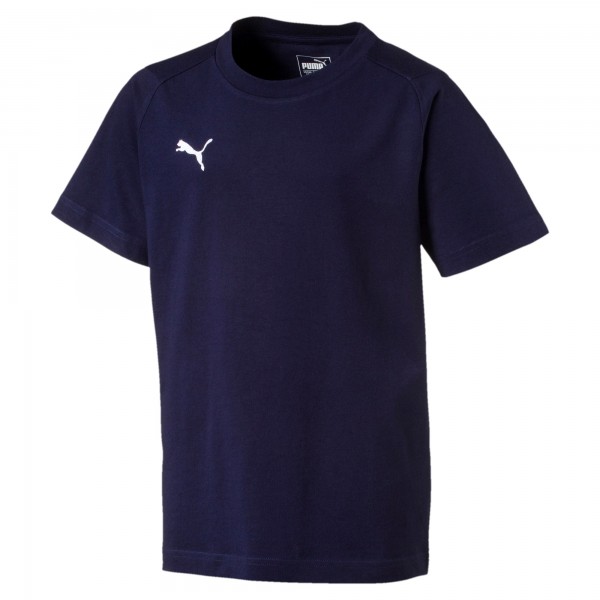 Puma LIGA Casuals Tee Jr Kinder T-Shirt 655634 (Blau 06)