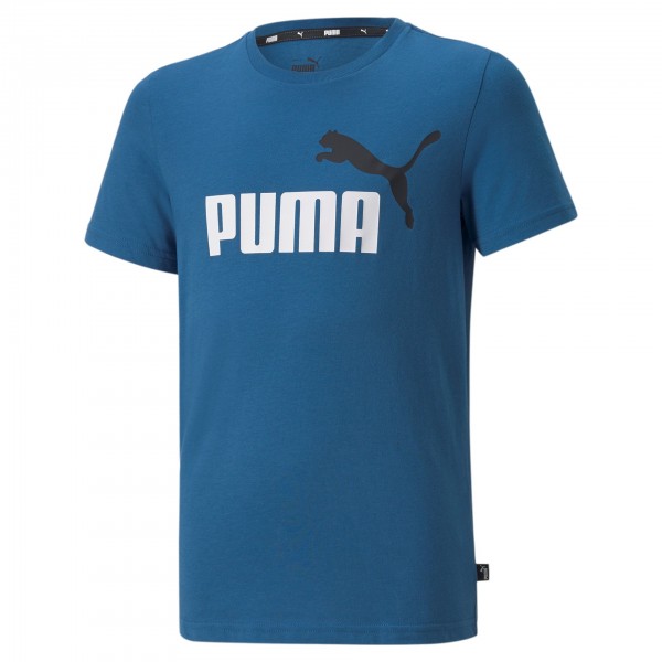 Puma Ess+ Col Logo Tee B Kinder T-Shirt 586985 (Blau 17)