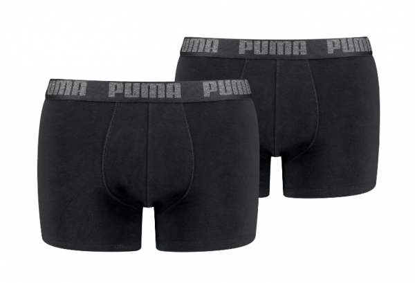 Puma 2er Pack Basic Boxer Herren Boxershorts 521015001 (Schwarz 230)